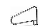 SR Smith 55.90" Center Grab Stainless Steel Rail with Welded Mounting Plate  | 304 Grade | .49 Wall Residential | PR 500