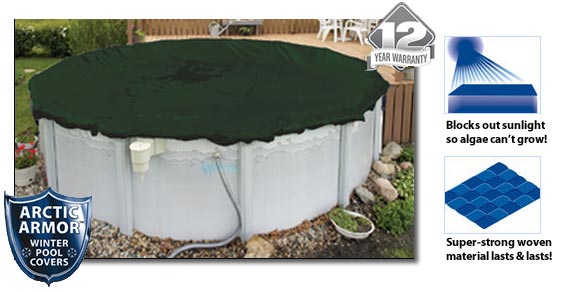 Winter Pool Cover Above Ground 16X28 Ft Oval Arctic Armor 8 Yr Warranty 