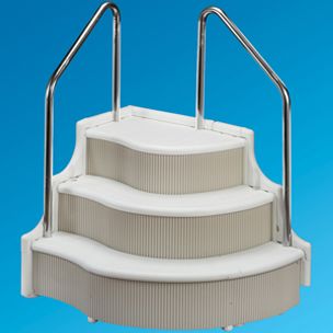 steps pool stainless steel entrance grand ground handrail handrails rail inground