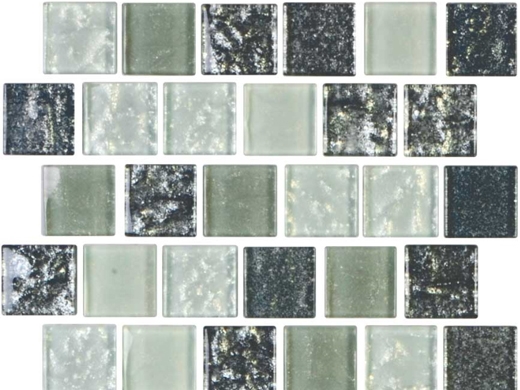 National Pool Tile Soleil 1x1 Glass Series Pool Tile | Silver | ISIS1X1