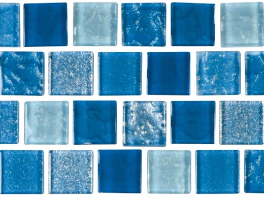 National Pool Tile Soleil 1x1 Glass Series Pool Tile | Blue | CLEO1X1