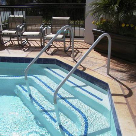 inground pool hand rail