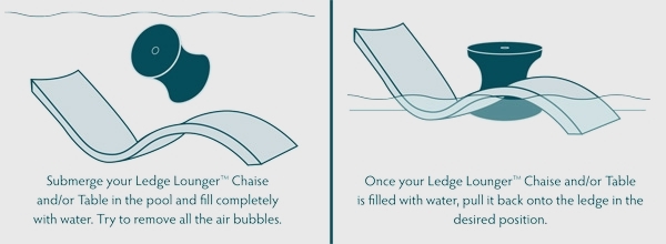 submerged pool lounger