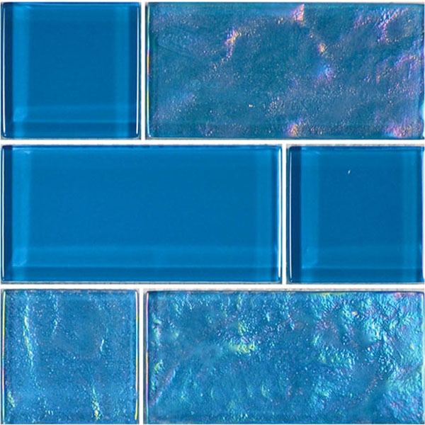 Artistry In Mosaics Twilight Series Glass Tile | Azure Mixed