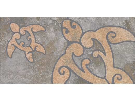 National Pool Tile Sierra 6x12 Turtle Deco | Blue Slate | CLD-BL-DL2