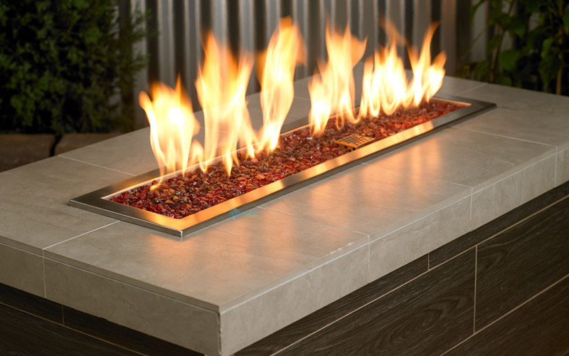American Fireglass Small Recycled Glass Collection Red Fire