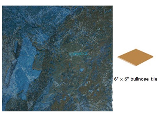 National Pool Tile Coral 6x6 Single Bullnose Pool Tile | Gorgonian