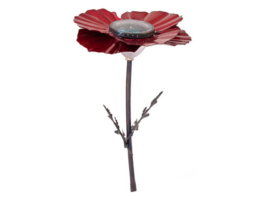 Desert Steel Poppy Solar Garden Light Red 409 310