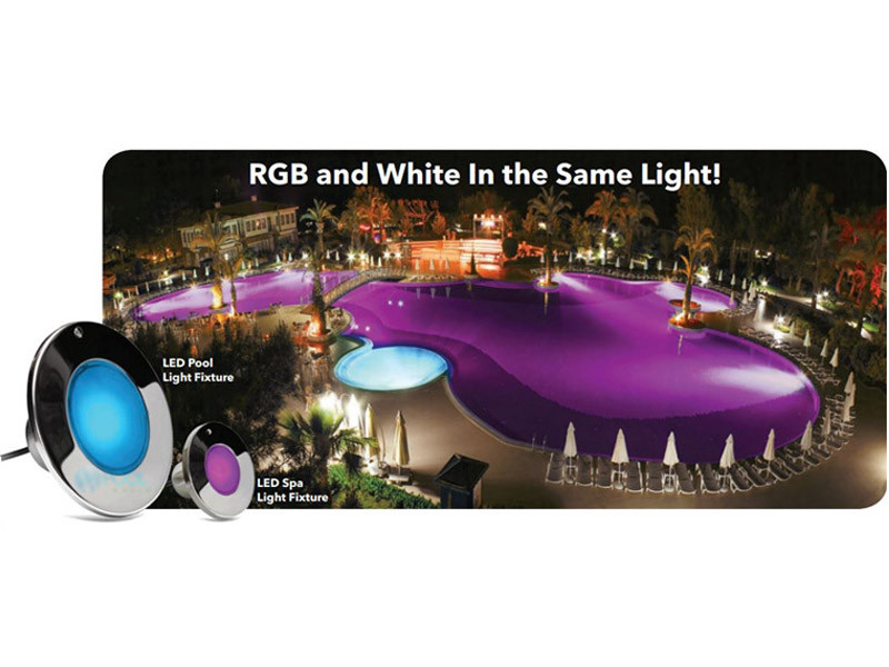 J&J Electronics ColorSplash XGW Series RGB + White LED Pool Light Fixture 120V Equivalent to