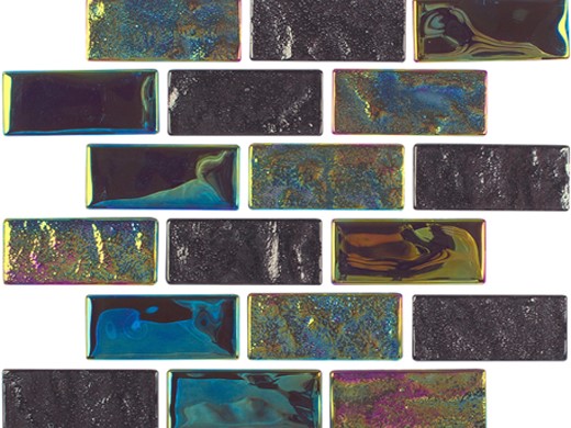 National Pool Tile Equinox 1x2 Glass Tile | Multicolor | EQX-AURORA1X2