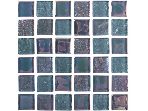National Pool Tile Equinox 1x1 Glass Tile | Black Steel | EQX-OBSIDIAN