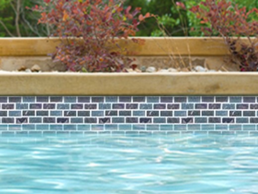 National Pool Tile Equinox 1x2 Glass Tile | Black Steel | EQX-OBSIDIAN1X2