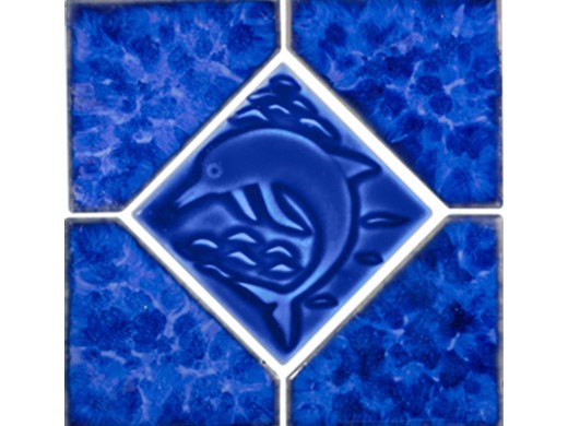 National Pool Tile Tropics Series Dolphin | Cobalt | TRO-COBALT DOL