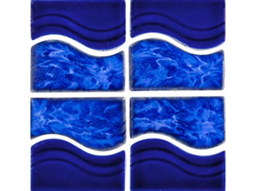 National Pool Tile Tropics Series Wave | Cobalt | TRO-COBALT WV