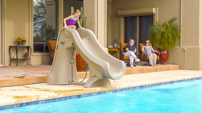 S R Smith Slideaway Removable Pool, Portable Slide For Inground Pool