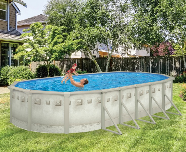 Above Ground Pool Package, Metal Above Ground Pools Oval