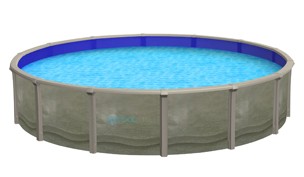 Blue Wave Trinity 24' Round Above Ground Pool | 52" Steel Wall | NB1824