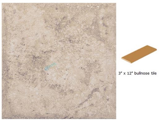 National Pool Tile Bellagio 3x12 Single Bullnose Pool Tile | Beige