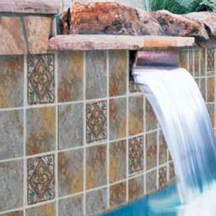 raku tile pool deco ocean