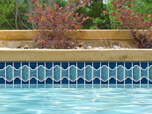 National Pool Tile Botanical Series Pool Tile | Navy Blue | BUE40