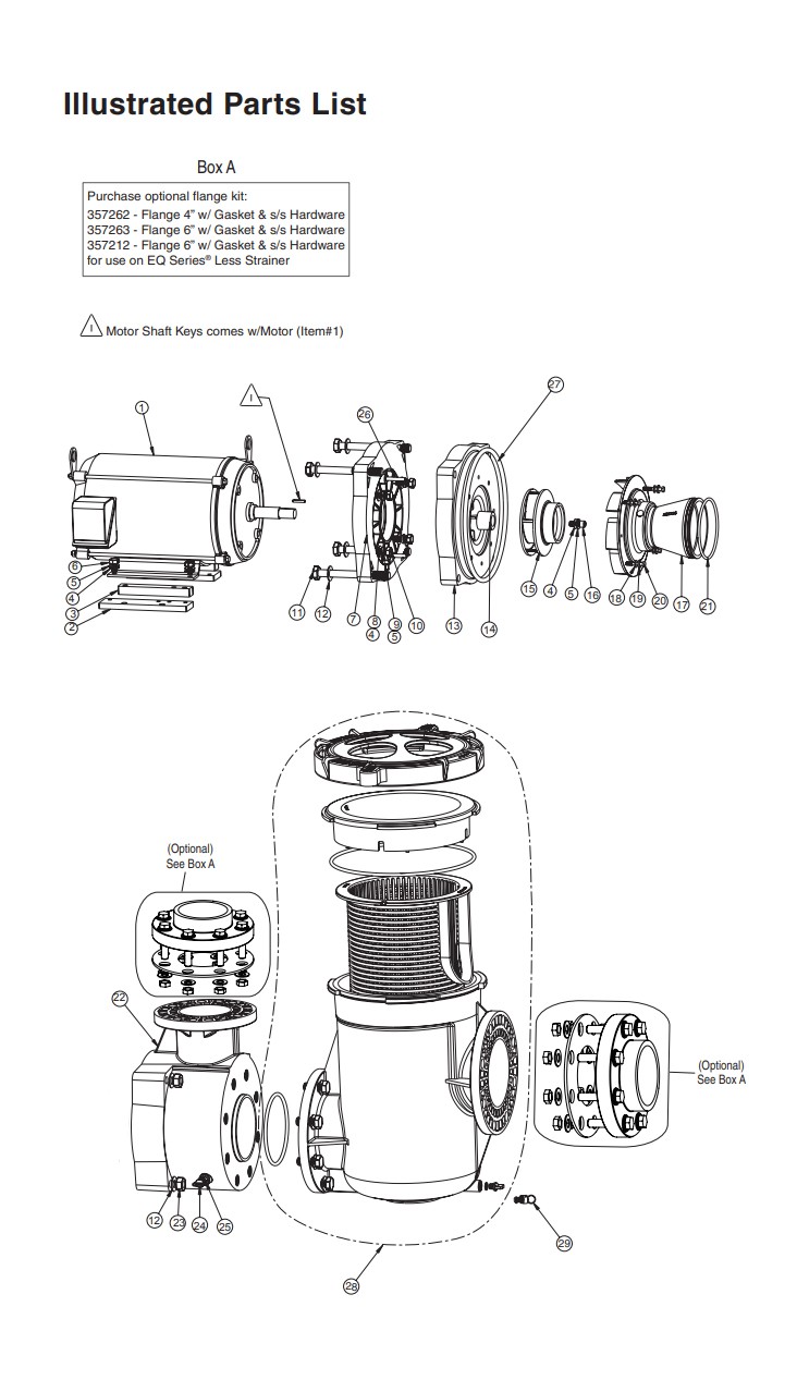 Pentair EQ1000 Series Premium Efficiency Pool Pump with Strainer | NEMA Rated | Single Phase | 230V 10HP | 340238 Parts Schematic