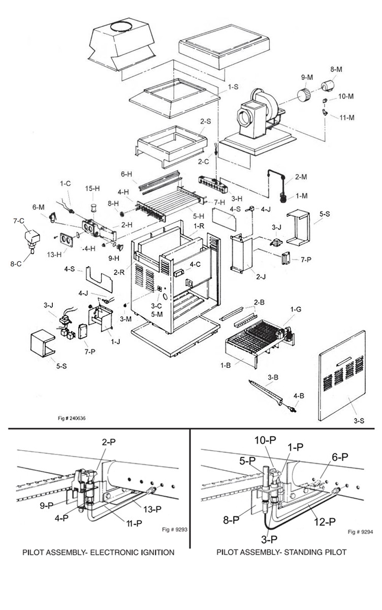 Raypak Raytherm P824 Commercial Swimming Pool Heater without Top | Natural Gas 825,000 BTUH | 001398 Parts Schematic