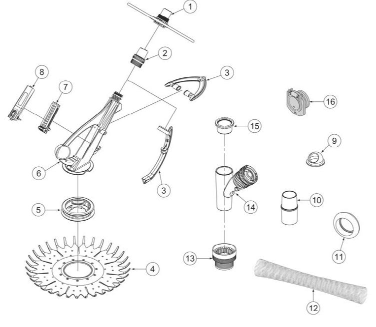 Pentair Kreepy Krauly Kruiser Inground Suction Side Cleaner | K60430 Parts Schematic