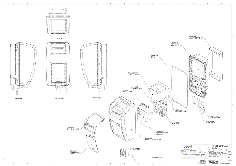 CompuPool Power Center CPSC Display PCB | JDPCBLCD Parts Schematic