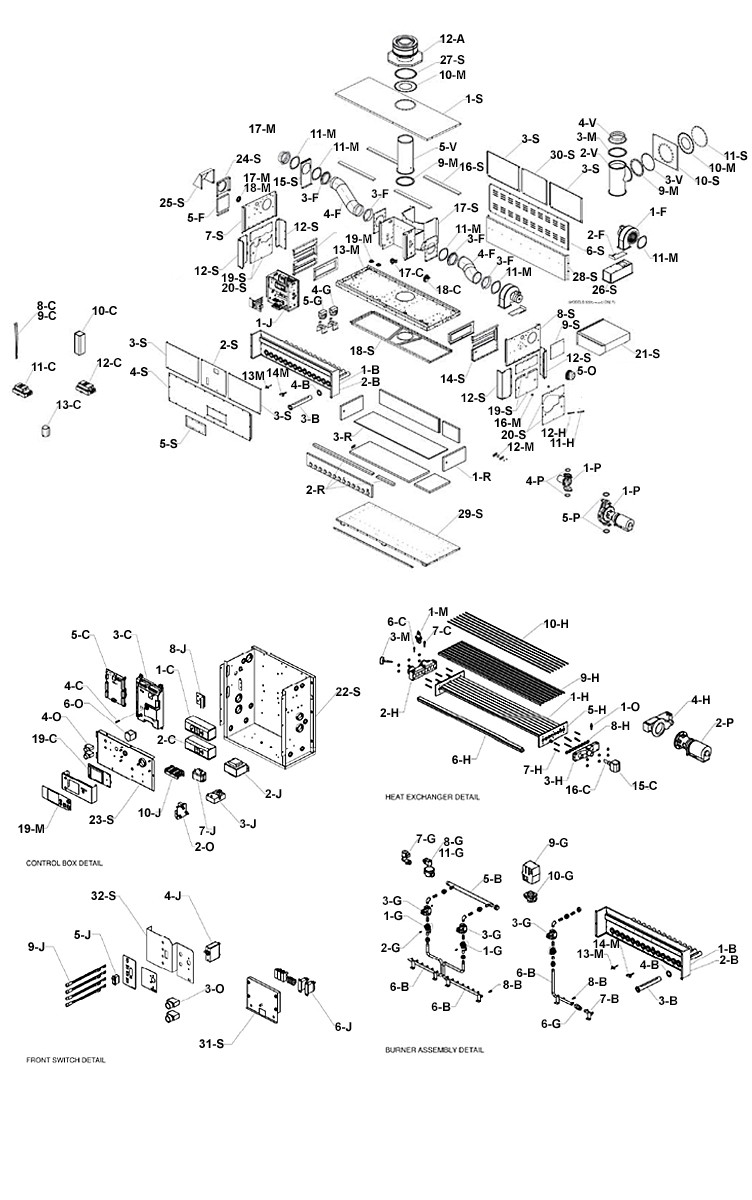 Raypack HI Delta P502C Commercial Indoor-Outdoor Swimming Pool Heater | Natural Gas 500,000 BTUH | 016061 Parts Schematic