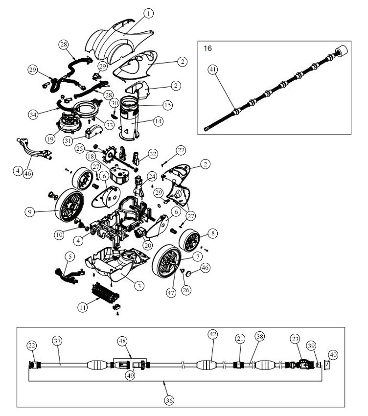 Pentair Kreepy Krauly Racer Pressure-Side Inground Pool Cleaner | 360228 Parts Schematic