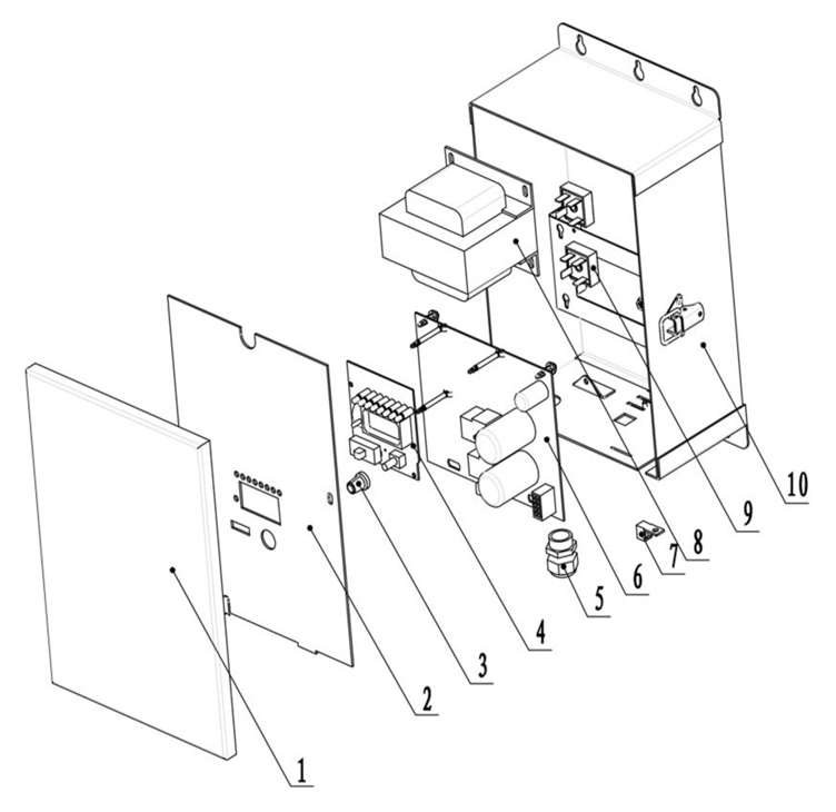 CaliMar® Salt Chlorinator for Inground Pools | Up to 25,000 Gallons | CMARSHA25-3Y Parts Schematic