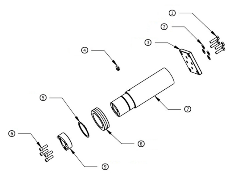 Coverstar Cone Assembly CS1800 ME Left with Gear | A0253 Parts Schematic