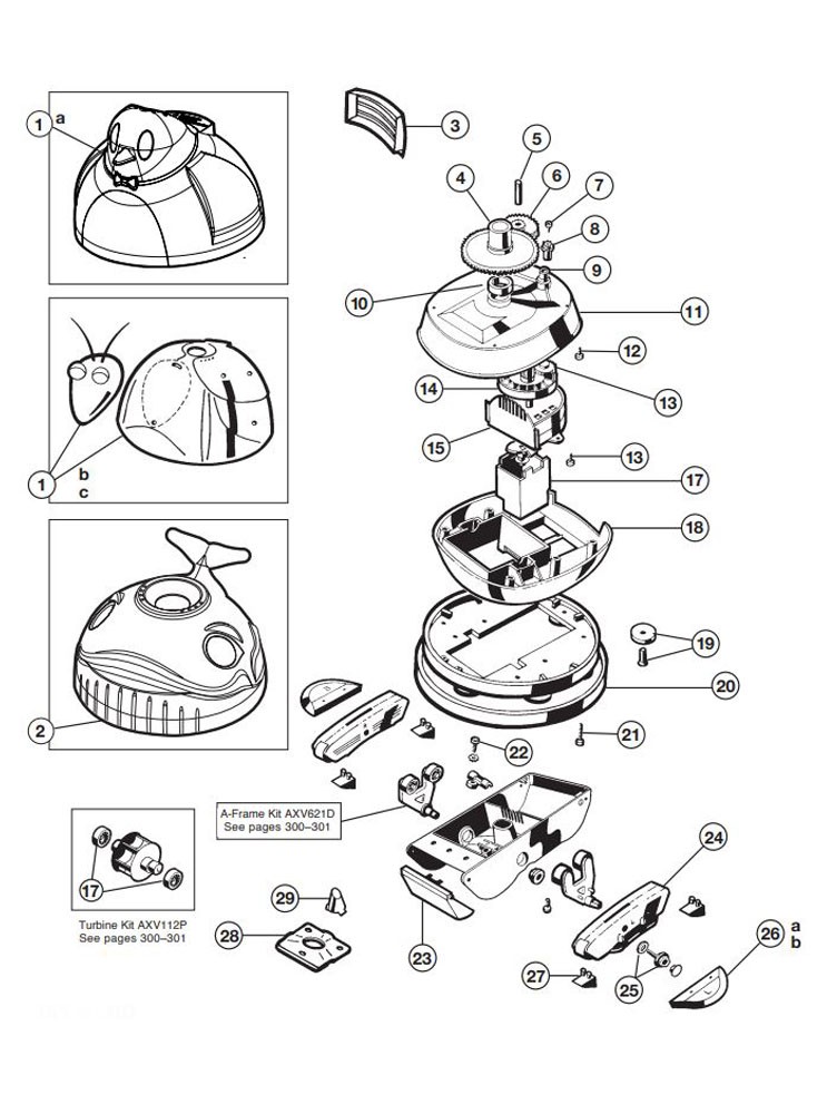 Hayward Penguin Above Ground Suction Pool Cleaner | PC100 Parts Schematic