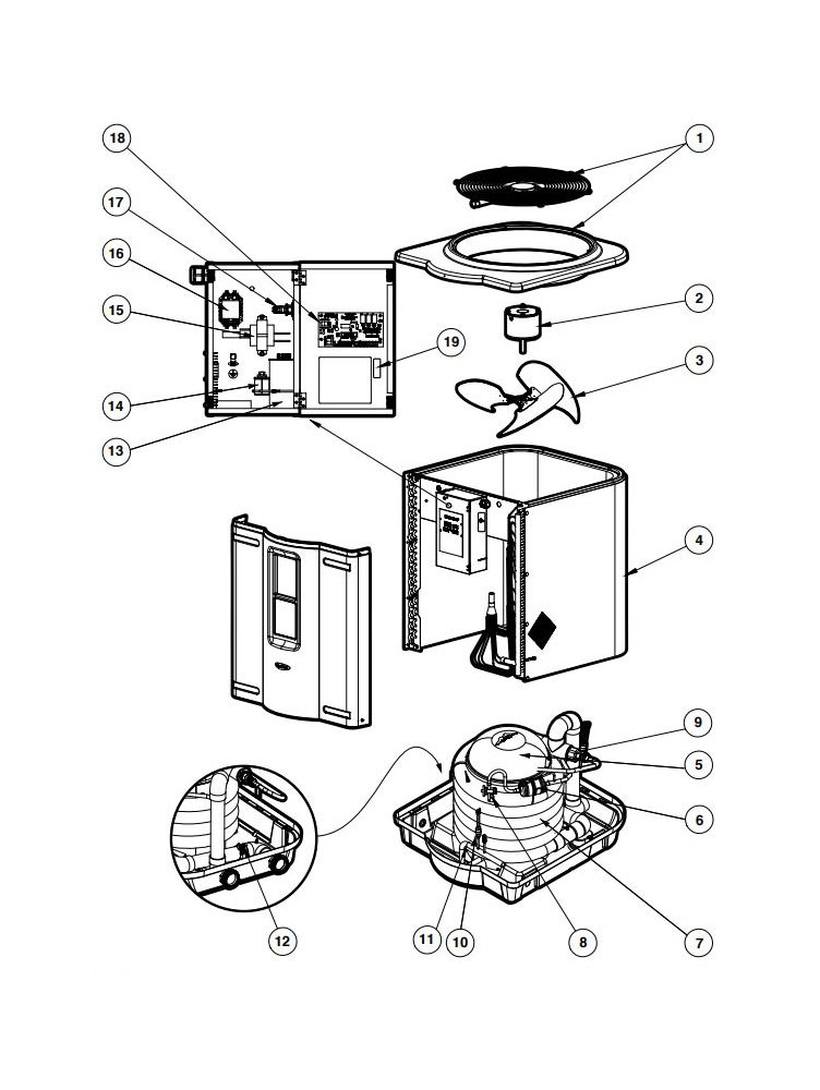 Hayward Summit XL Heat Pump | 140K Ahri | SUMXL140 Parts Schematic