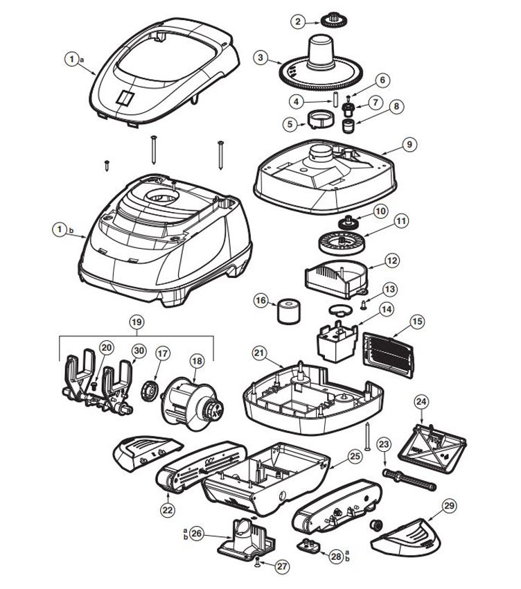 Hayward Navigator V-Flex Inground Pool Cleaner for Concrete Pools | HSC925CC Parts Schematic