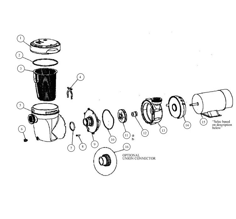 Hayward Power-Flo Matrix Above Ground Pool Pump 2 Speed | 1.5HP w/Switch | SP15932S Parts Schematic