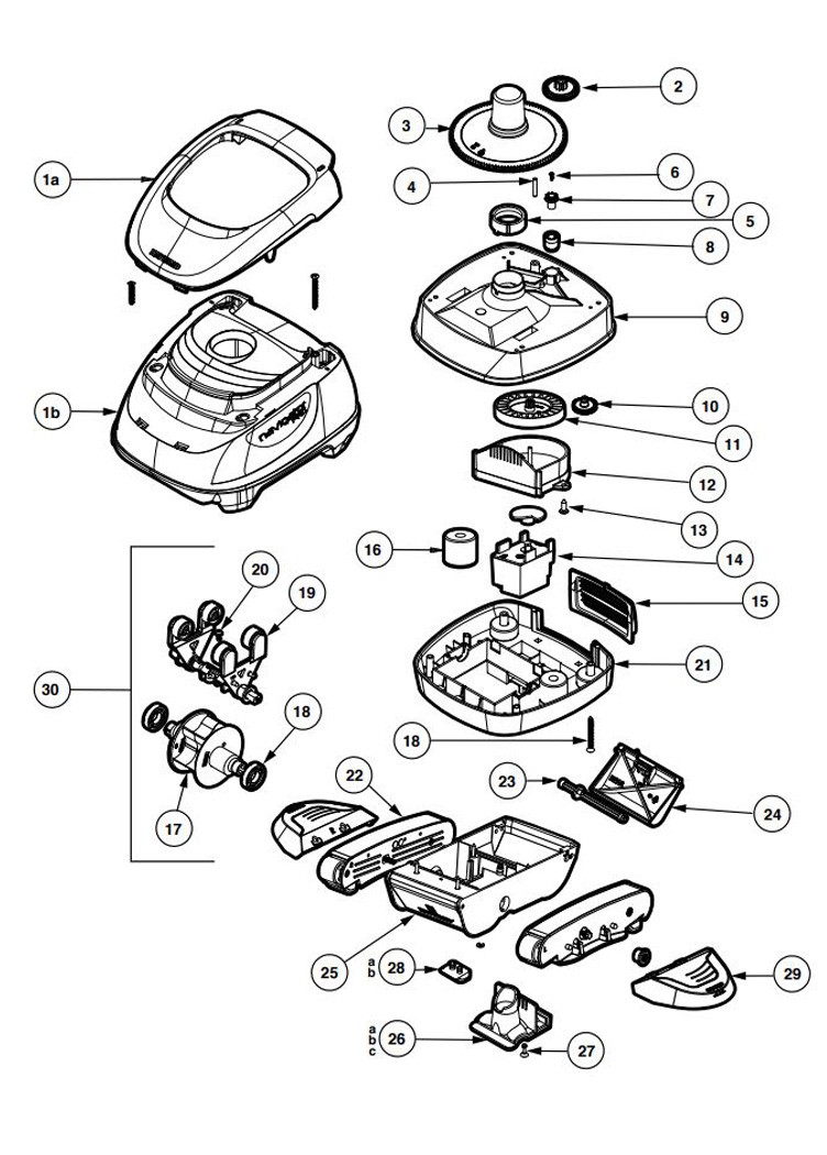 Hayward Navigator Inground Pool Cleaner for Concrete Pools | 925ADC Parts Schematic