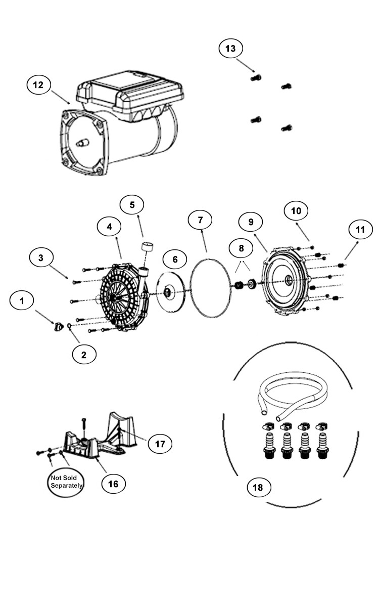 Waterway Power Defender Variable Speed Booster Pump .75HP 230V | PD-275	 Parts Schematic