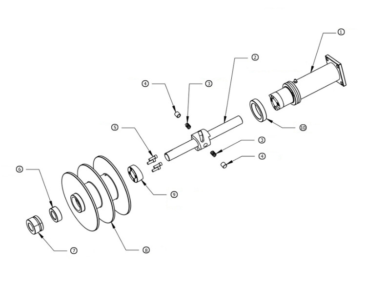 Coverstar Rope Reel Drive Assembly CS3000 Deck Right UG Left | A0165 Parts Schematic