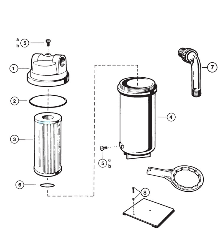 Hayward Micro StarClear Above Ground Pool Filter Cartridge 1.5" Female Threaded 25 Sq Ft | C225 Parts Schematic