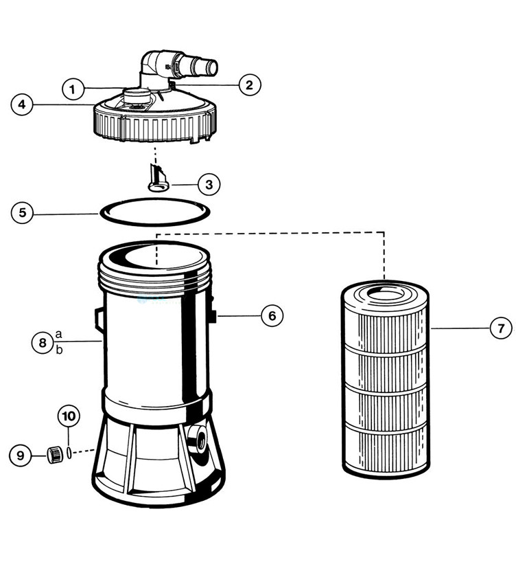 Hayward EasyClear Full-Flo Filter System | 55 sq-ft, 69 gpm, 1 HP, Power Flo LX Pump | C5501575XES Parts Schematic