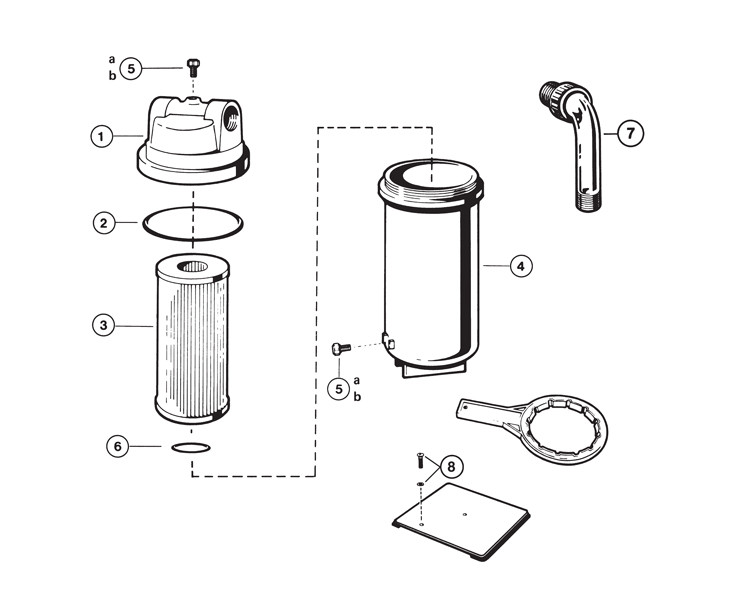 Hayward Micro Star-Clear Cartridge Above Ground Pool Filter System | 25 Sq Ft | 40GPM with Hoses | C2251540LSS Parts Schematic