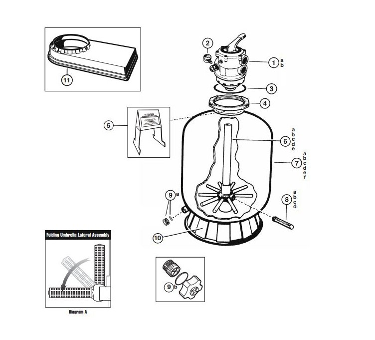 S180T93SFTTL PRO SERIES SYS SAND 19" 1.5HP T-LOCK W/HS Parts Schematic