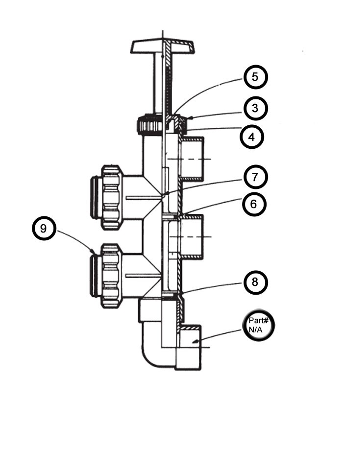 Hayward 2" Slip Push-Pull Slide Valve Assembly DE Filters | SP0410X502S Parts Schematic