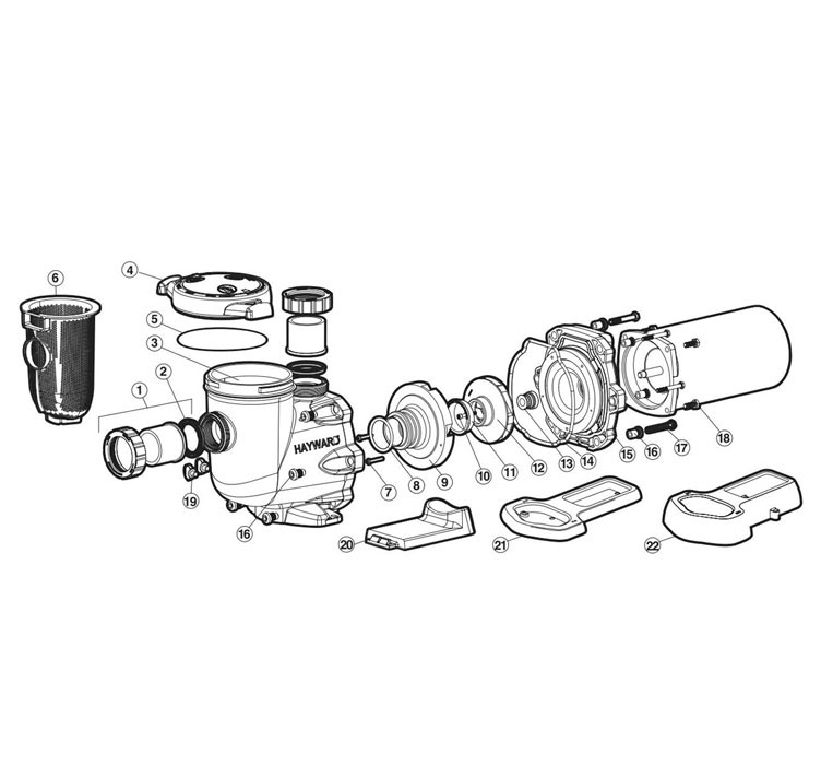 Hayward Tristar Three-Phase Pool Pump | 3PH Full Rate 230/460V | SP323063EE Parts Schematic