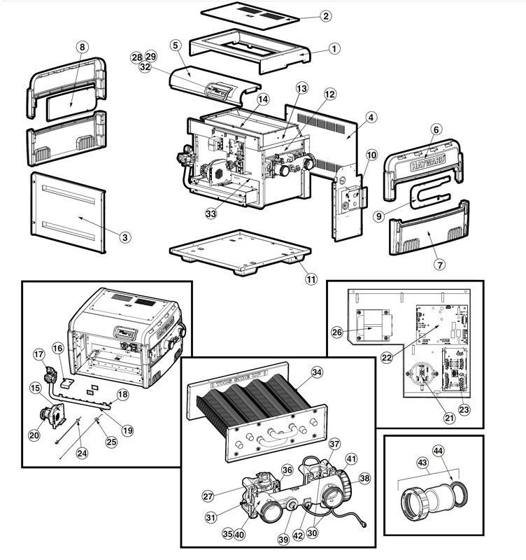 Pool Supply Unlimited Hayward Universal HSeries Low NOx Induced