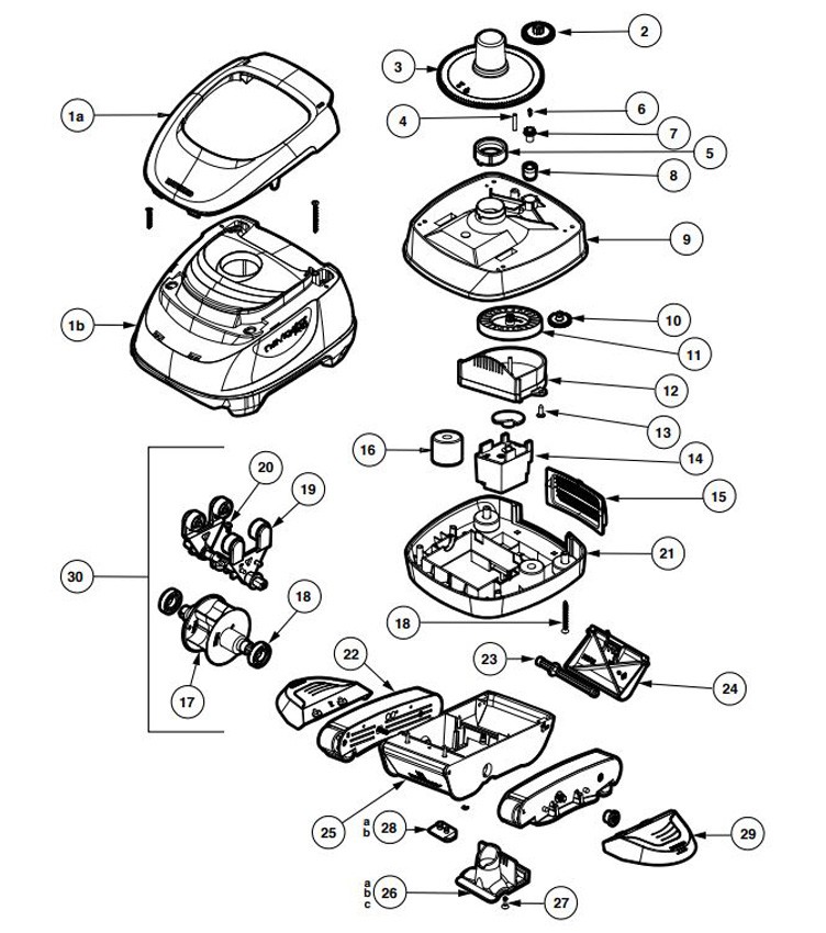 Hayward Navigator Inground Pool Cleaner for Concrete Pools | W3925ADC Parts Schematic