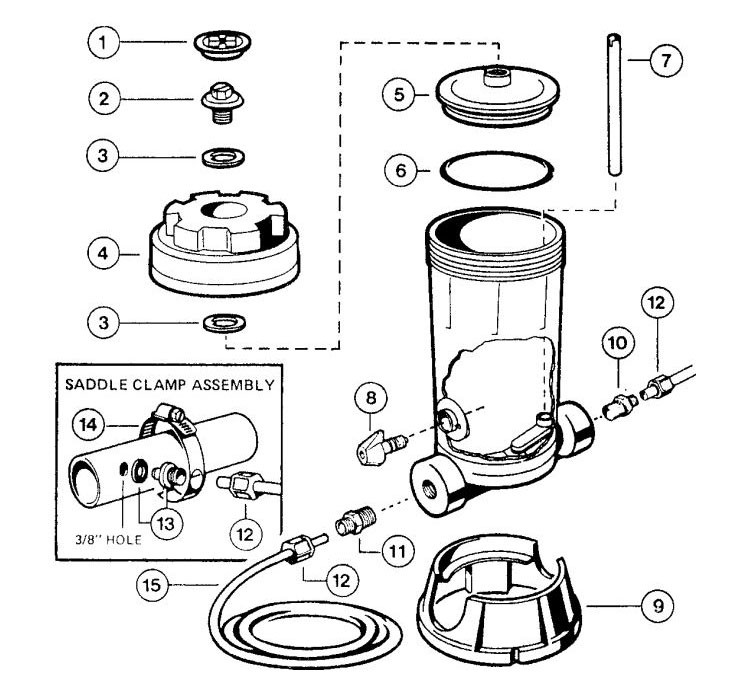 Hayward Automatic Off-Line Chlorine Feeder  | CL220 Parts Schematic