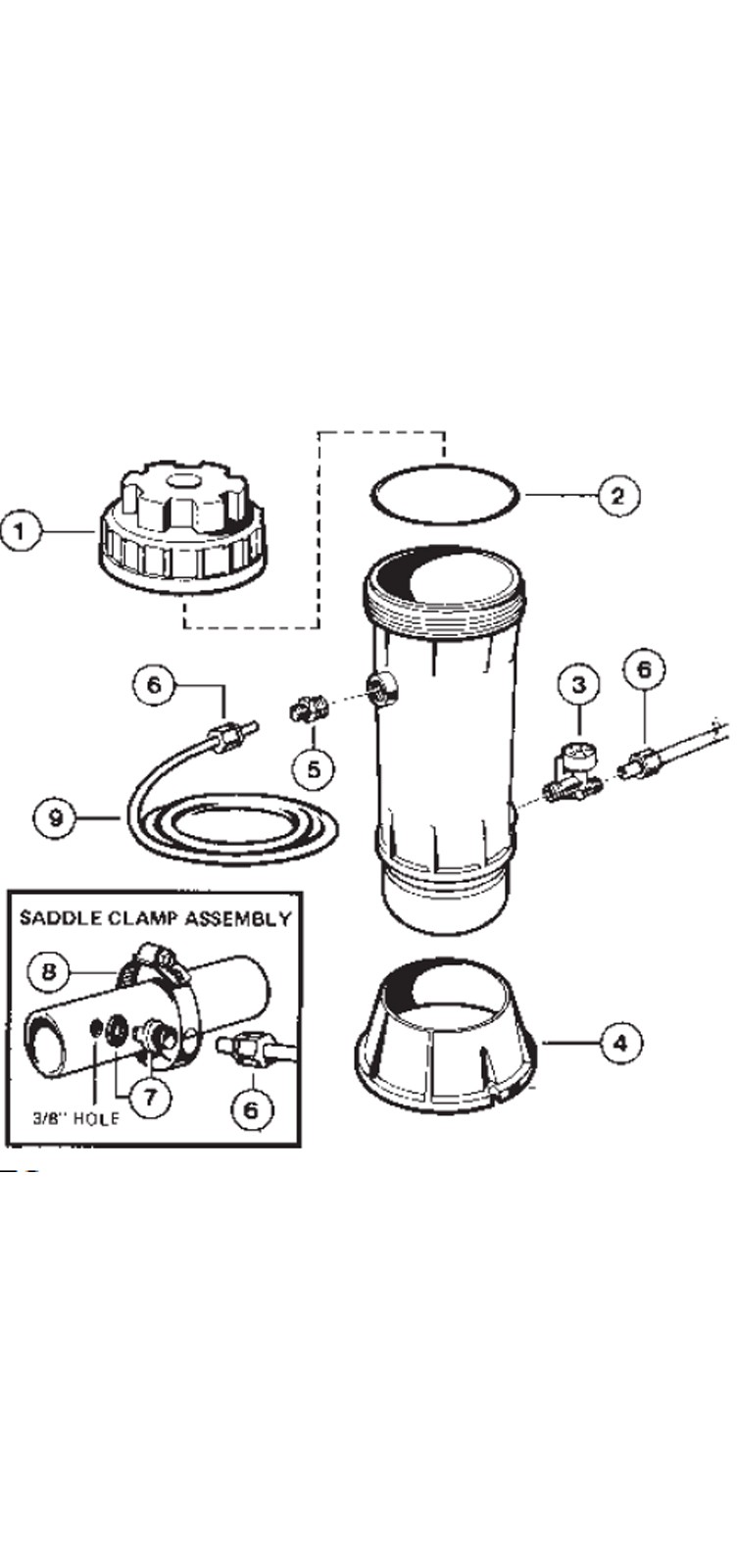 Hayward Automatic Off-line Chlorine Feeder  | CL110 Parts Schematic