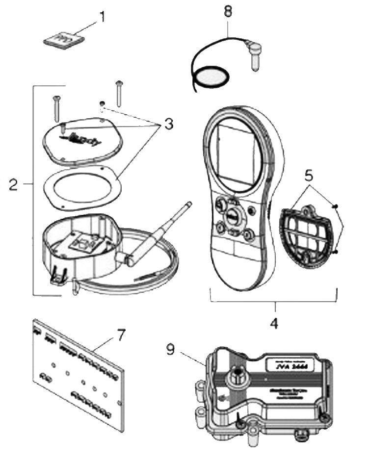 Zodiac Jandy PDA-PS4 PDA Pool and Spa Wireless Remote | PDA-PS4 Parts Schematic